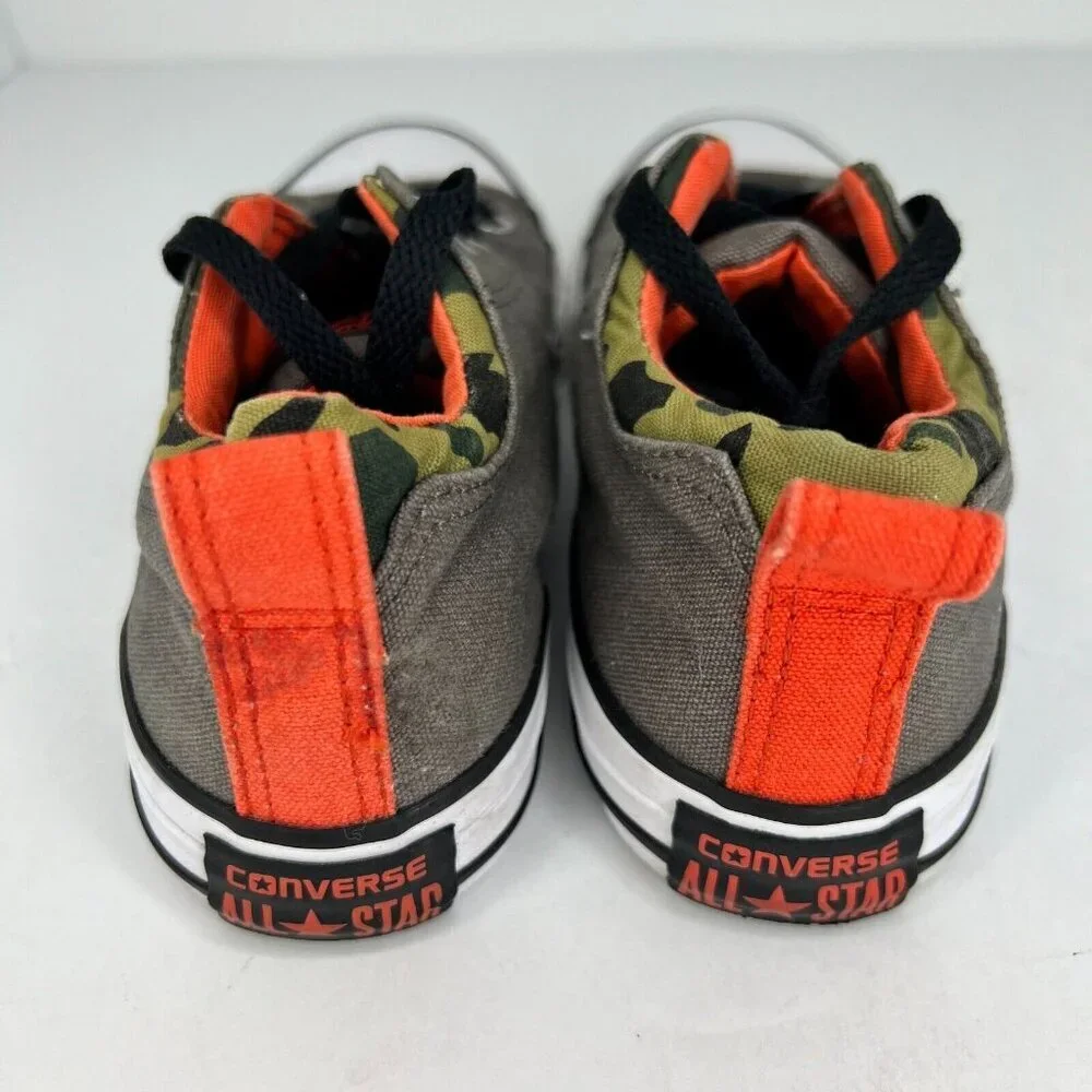 Converse Boys 635471F Gray All Star Mid Low Top Lace Up Size 2 Canvas Shoes